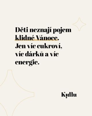 Děti neznají pojem klidné Vánoce. Jen víc cukroví, víc dárků a víc energie. 🎄 A my? Jen se snažíme držet krok a udržet...